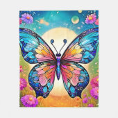 Couverture Polaire Art papillon floral (Devant)
