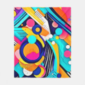 Couverture Polaire Art Pop Abstrait Vibrant (Devant)