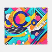 Couverture Polaire Art Pop Abstrait Vibrant (Devant (Horizontal))