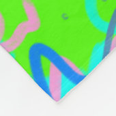 Couverture Polaire Art pop bleu et vert (Coin)