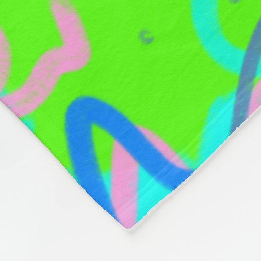 Couverture Polaire Art pop bleu et vert (Coin)