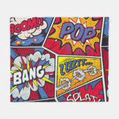 Couverture Polaire Art pop rétro, motif de la bande dessinée. (Devant (Horizontal))