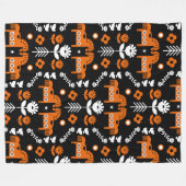 Couverture Polaire Art populaire de cheval scandinave (Devant (Horizontal))