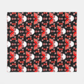 Couverture Polaire Art populaire de Chouette scandinave (Devant (Horizontal))