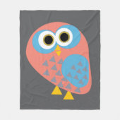 Couverture Polaire Art Populaire de Hibou (Devant)