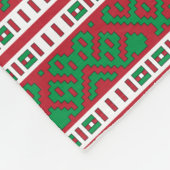 Couverture Polaire Art populaire letton vert et rouge (Coin)