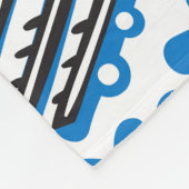 Couverture Polaire Art populaire scandinave : Design rétro floral (Coin)