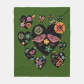 Couverture Polaire Art populaire scandinave Inséparable (Devant)