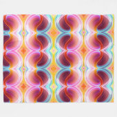COUVERTURE POLAIRE ART PSYCHEDELIQUE ABSTRAIT MODERNE ÉLÉGANT (Devant (Horizontal))