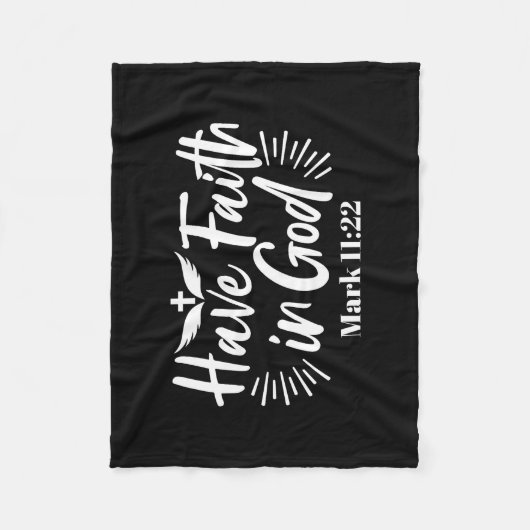 Couverture Polaire Art Religieux : Ayez foi en Dieu Conception des Éc (Devant)