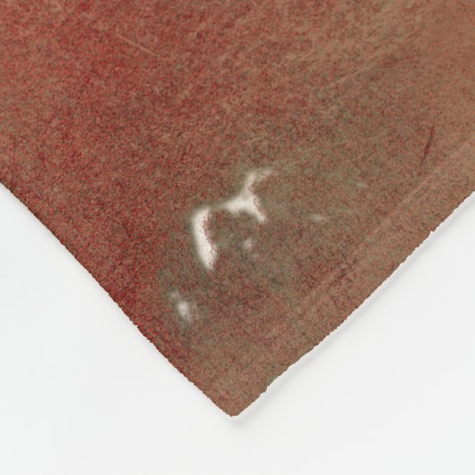 Couverture Polaire Art rouge or bleu Abstrait (Coin)