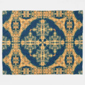 Couverture Polaire Art sacré de roue de médecine de Buffalo indigène (Devant (Horizontal))