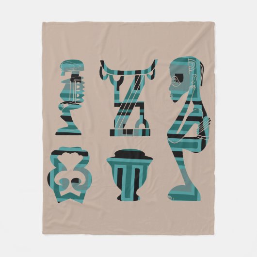 Couverture Polaire art tribal africain Abstrait (Devant)