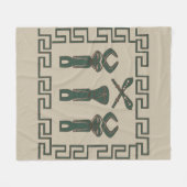 Couverture Polaire art tribal africain Abstrait (Devant (Horizontal))