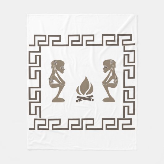 Couverture Polaire art tribal africain Abstrait (Devant)