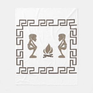 Couverture Polaire Art tribal africain abstrait moderne