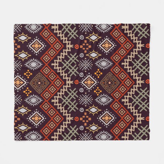 Couverture Polaire Art tribal boho sans couture motif (Devant (Horizontal))