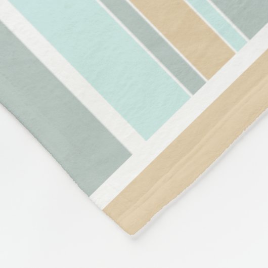 Couverture Polaire Art Unique De La Mer Vert Blanc Tan (Coin)