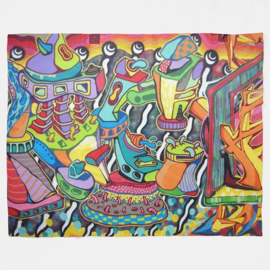 Couverture Polaire Art urbain 1. (Devant (Horizontal))