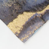 Couverture Polaire Artabstracte turquoise d'alcool d'alcool noir, art (Coin)