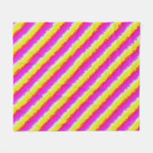 Couverture Polaire Artdeco rose Jaune Artdeco Arc-en-ciel rayures (Devant (Horizontal))