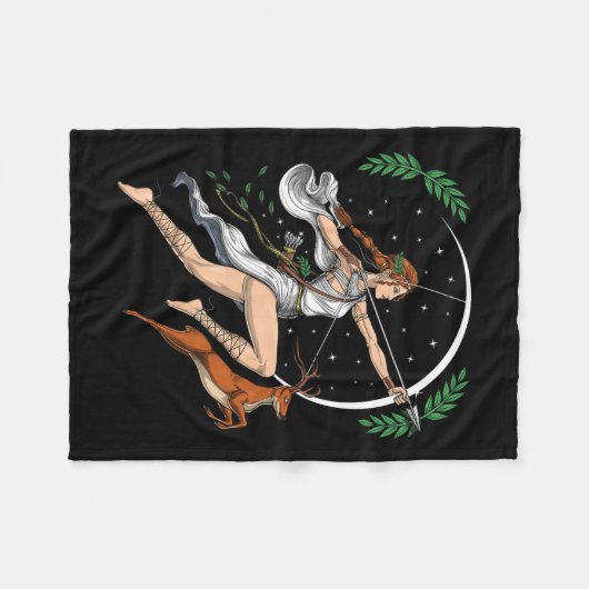 Couverture Polaire Artémis Déesse Grecque De La Chasse Grèce Ancienne (Devant (Horizontal))