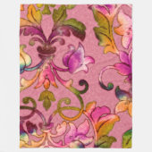 Couverture Polaire Artisan coloré Damask rose (Devant)