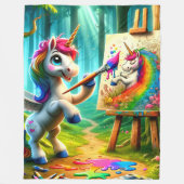 Couverture Polaire Artiste Unicorn (Devant)