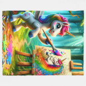 Couverture Polaire Artiste Unicorn (Devant (Horizontal))