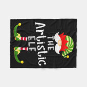 Couverture Polaire Artistic Elf Group Christmas Funny Pajama Party  (Devant (Horizontal))