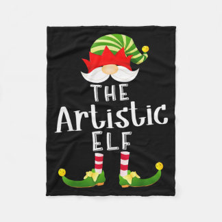 Couverture Polaire Artistic Elf Group Christmas Funny Pajama Party 