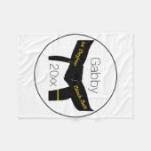 Couverture Polaire Arts martiaux 1er degré Ceinture noire (Devant (Horizontal))