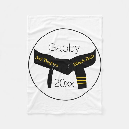 Couverture Polaire Arts martiaux 3e degré Ceinture noire (Devant)