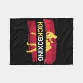 Couverture Polaire Arts martiaux de kickboxing (Devant (Horizontal))