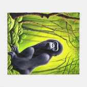 Couverture Polaire Artsy Abstrait Jungle Gorilla (Devant (Horizontal))