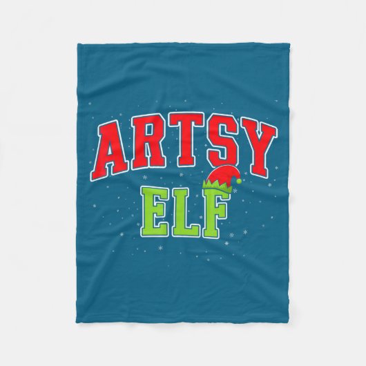 Couverture Polaire Artsy Elf Christmas Family Matching Group Xmas Act (Devant)