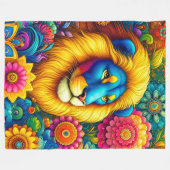 Couverture Polaire Artsy Lion (Devant (Horizontal))