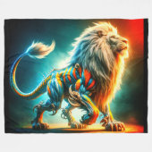 Couverture Polaire Artsy Lion (Devant (Horizontal))