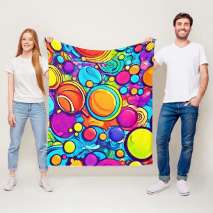 Couverture Polaire Artwork de bulles Abstraites dynamiques