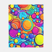 Couverture Polaire Artwork de bulles Abstraites dynamiques (Devant)