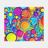 Couverture Polaire Artwork de bulles Abstraites dynamiques (Devant (Horizontal))