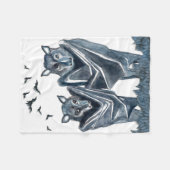 Couverture Polaire Artwork de chauve-souris à fruits (Devant (Horizontal))