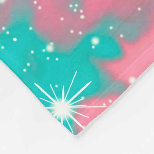 Couverture Polaire Artwork spatial Abstrait| Blanche-Tôle (Coin)