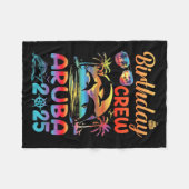 Couverture Polaire Aruba Birthday Trip Vacation 2025 Matching Group (Devant (Horizontal))