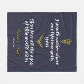 Couverture Polaire Arwen "Une Vie Avec Vous" Citation Avec Icônes (Devant (Horizontal))