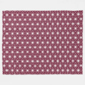 Couverture Polaire Asanoha Style - Blanc sur Dp Crimson 65001d (Devant (Horizontal))