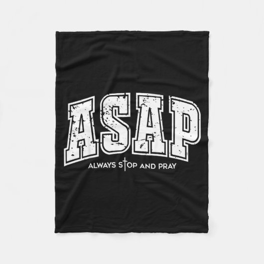 Couverture Polaire Asap Always Stop And Pray Christian Faith Easter (Devant)