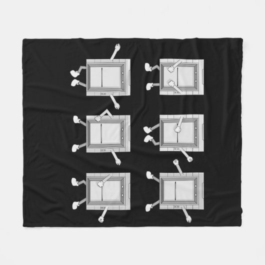 Couverture Polaire Ascenseur Technicien Cadeau Hommes Ascenseur Mécan (Devant (Horizontal))