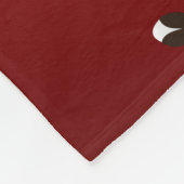 Couverture Polaire Asie Floral blanc cerisier rouge (Coin)