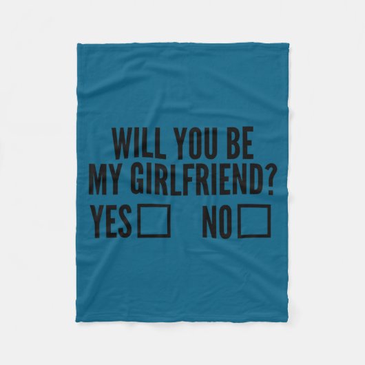Couverture Polaire Ask Her Will You Be My Girlfriend Valentine's Day  (Devant)